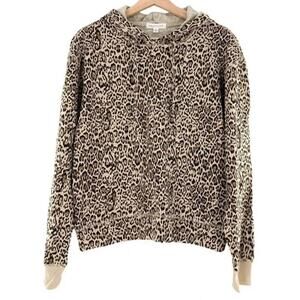 Socialite Fleece Lined Hoodie Sweatshirt Sz XL/Extra Large in Leopard Print NWT